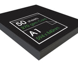 Artway Enviro A1 Cartulina Negra - 50 Hojas de 270gsm Cartulina/Papel Negro Reciclado