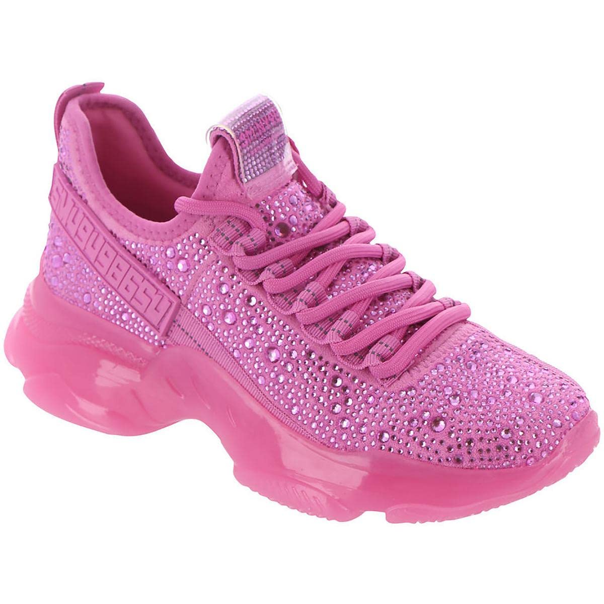 Steve Madden Maxima - Zapatillas Deportivas para Mujer, Diamantes de imitación de Color Rosa., 39 EU