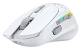 Glorious Gaming Model I 2 Wireless Ratón gaming inalámbrico - Híbrido 2,4 GHz y Bluetooth, superligero, 9 botones (2 intercambiables), RGB, gran batería, MMO/MOBA/FPS, reposapulgares lateral - Blanco