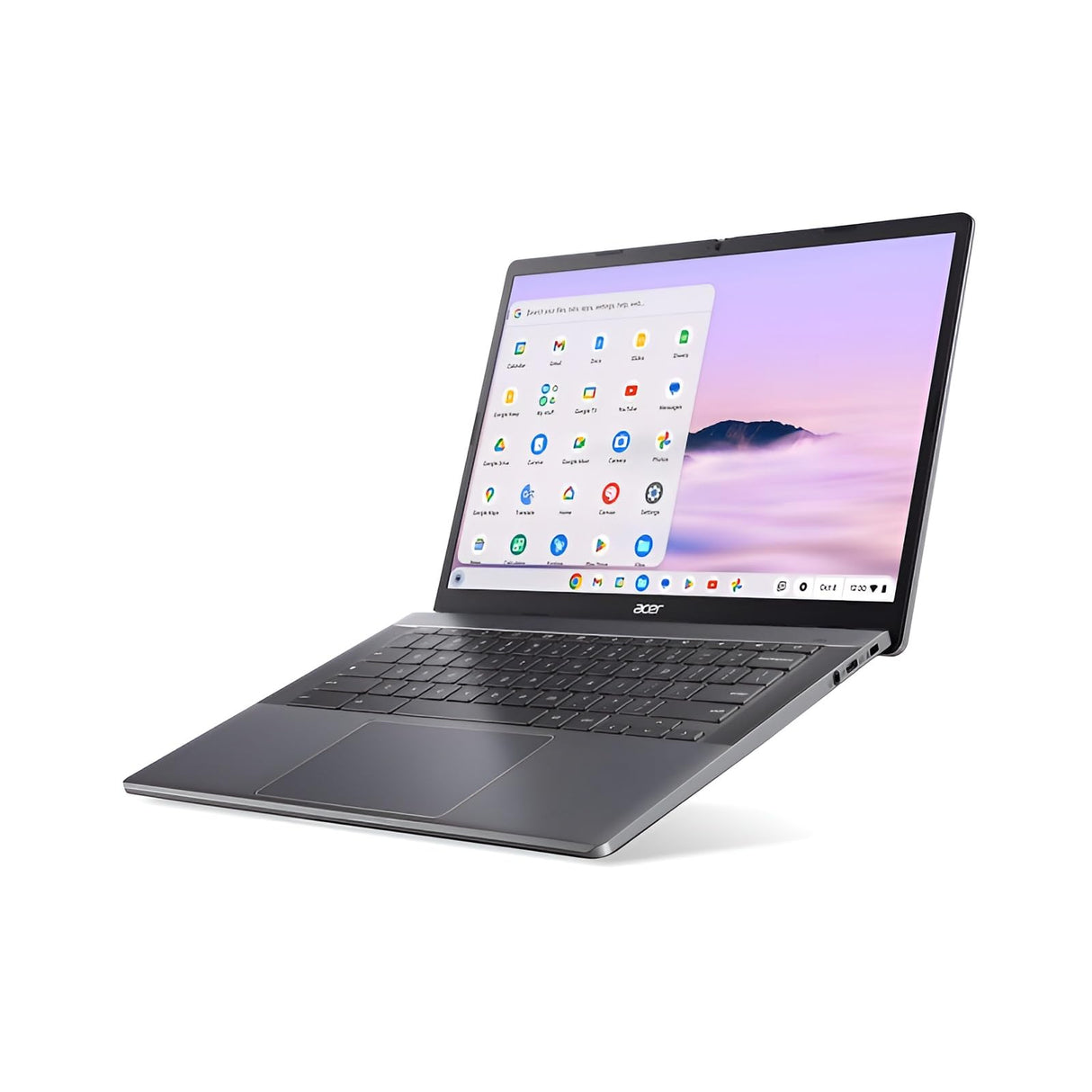 Acer Chromebook Plus 514 - Ordenador Portátil 14" Full HD LCD, Laptop (AMD Ryzen 3 7320C, 8 GB RAM, 256GB eMMc, AMD Radeon Graphics, ChromeOS), Color Gris - Teclado QWERTY Español