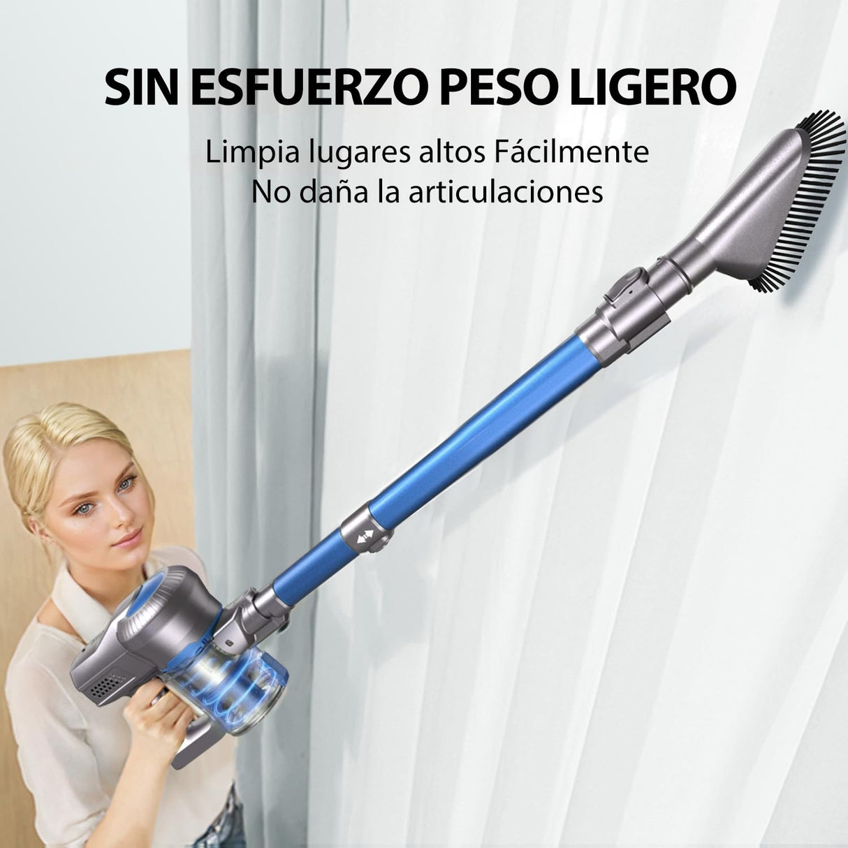 kalado KCV500 Aspirador sin Cable,23000Pa Aspiradora Escoba Vertical Inalámbrica,Versátil 6 en 1 Ligera,Batería de Litio Recargable,Funciona 35 Mins,para Suelo, Alfombra, Pelo de Mascota
