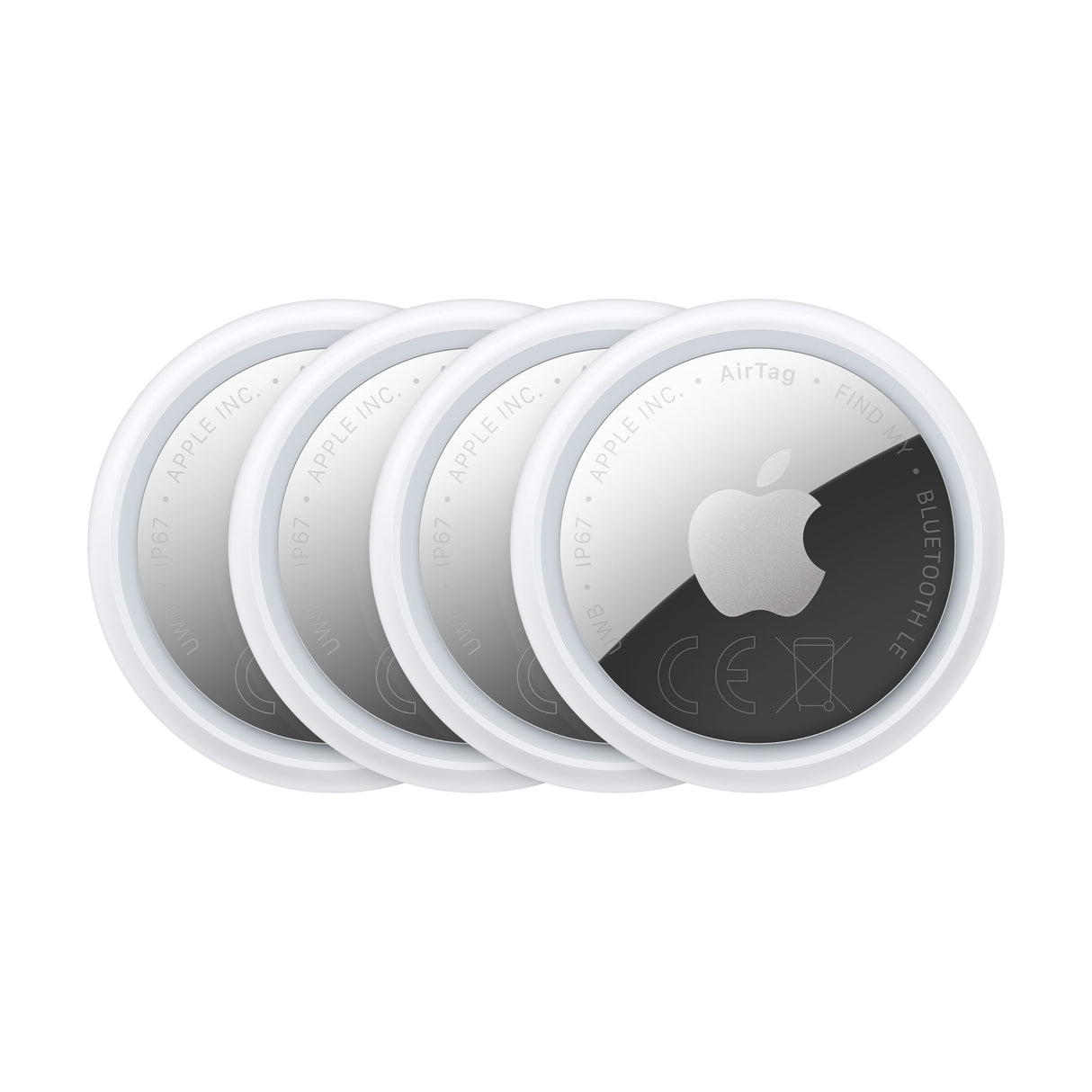 Apple AirTag Paquete de 4 (2.ª generación): Permite localizar Llaves, Carteras y más; función de localización con Sonido; hasta 1,5 Veces más Alcance en Búsqueda de Precisión