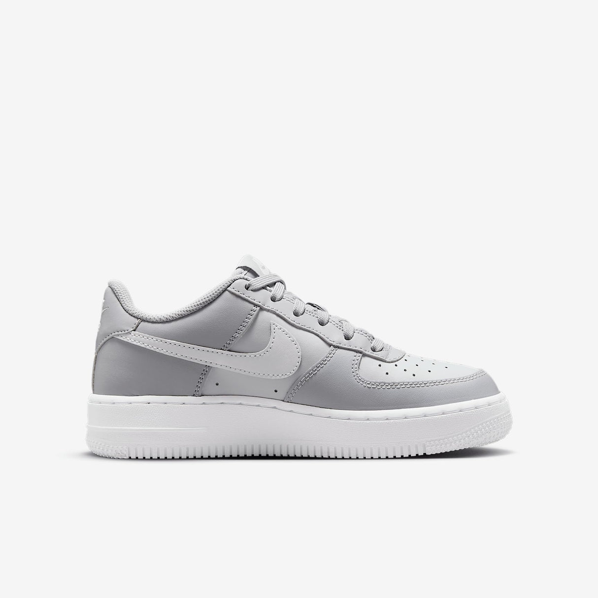 NIKE Air Force 1 (GS), Sneaker, Wolf Grey Pure Platinum White, 40 EU