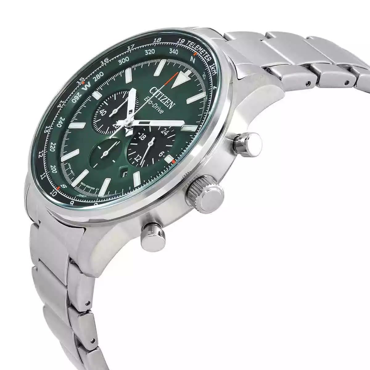 Citizen Reloj Cronógrafo para Hombres de Eco-Drive con Correa en Acero Inoxidable CA4500-91X