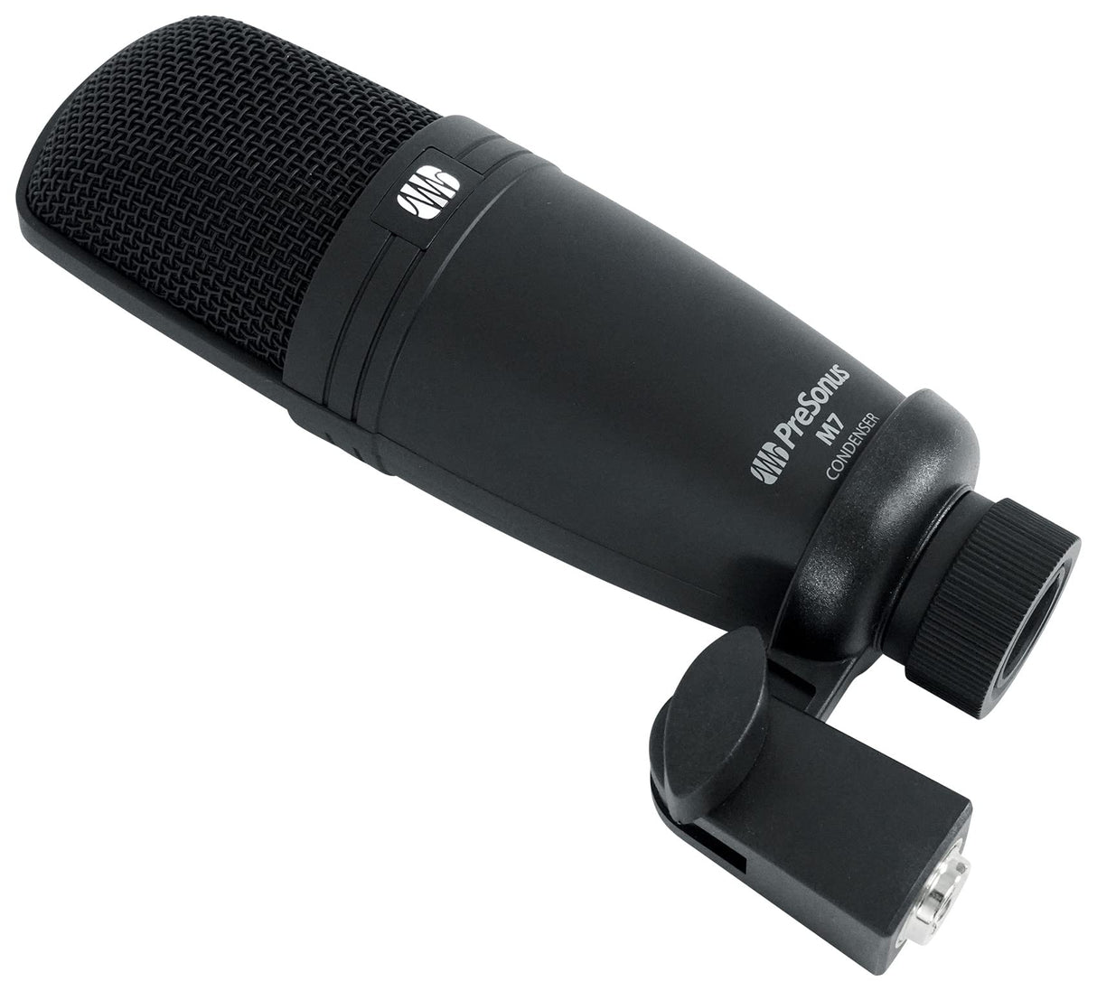 PreSonus M7, Micrófono de Condensador Cardioide para Grabación, Podcasting y Difusión con Soporte, Cable XLR, Funda de Transporte