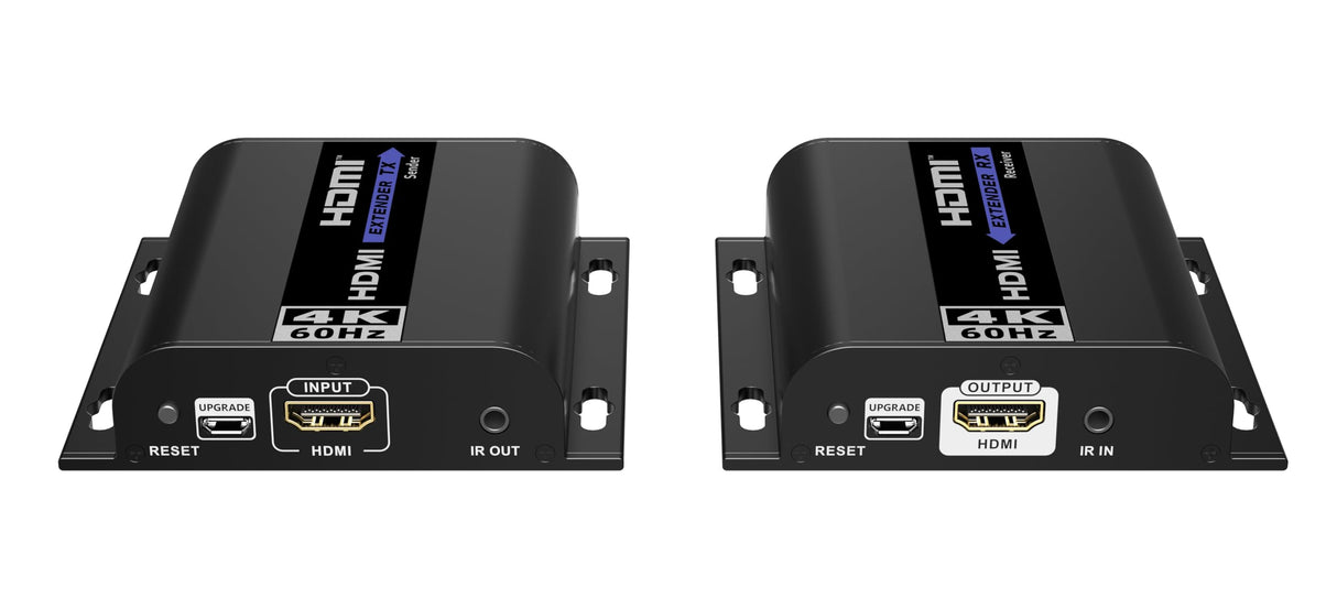 PremiumCord Extensor HDMI 4K hasta 120 m vía LAN, Over IP, Cat5/5E/6, UHD 4K 2160p 60Hz, Full HD 1080p, 4:4:4, HDMI 2.0, HDCP 2.2, Carcasa Robusta de Aluminio