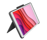 Logitech Combo Touch para iPad (7.ª, 8.ª y 9.ª generación) Funda con trackpad de precisión, Disposición AZERTY Francés - Gris