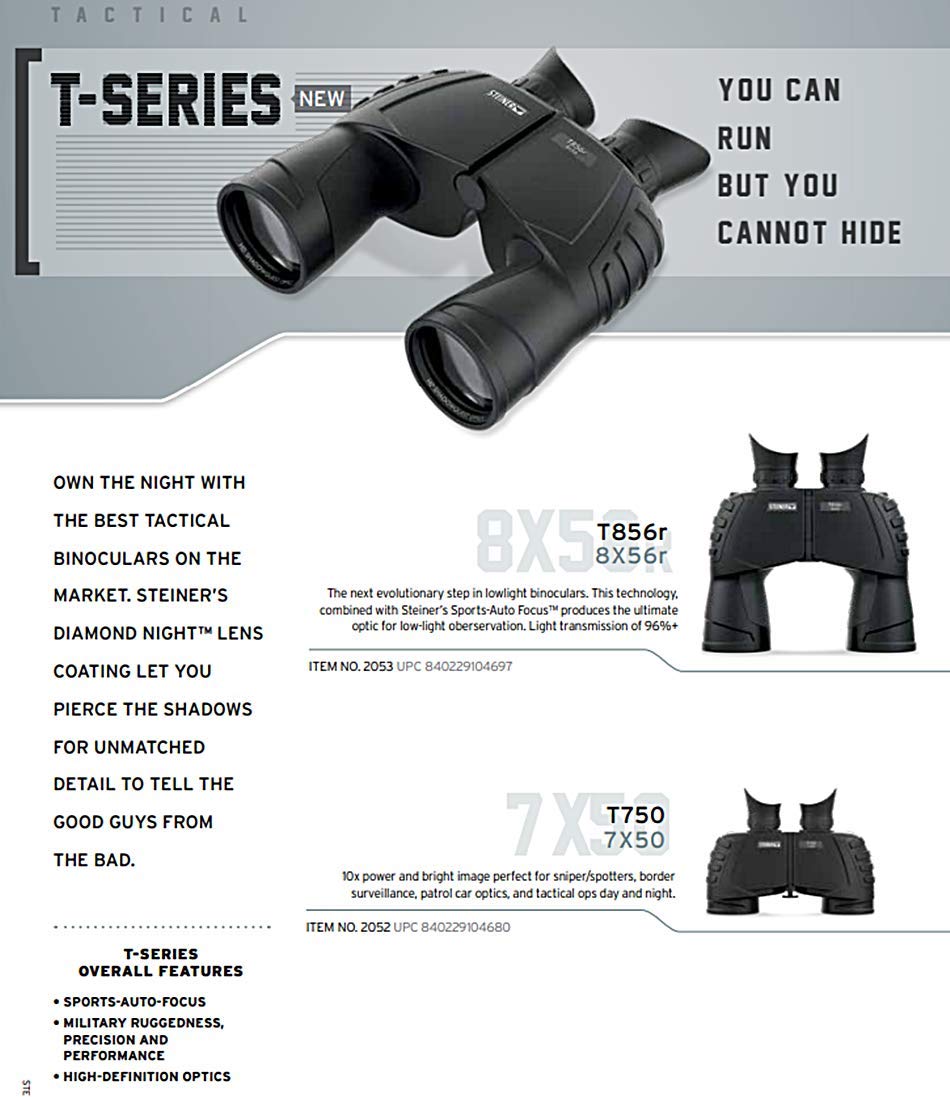 Steiner Tactical Series Binoculars, Lightweight Precision Optics for Any Situation, 8x56 with Reticle
