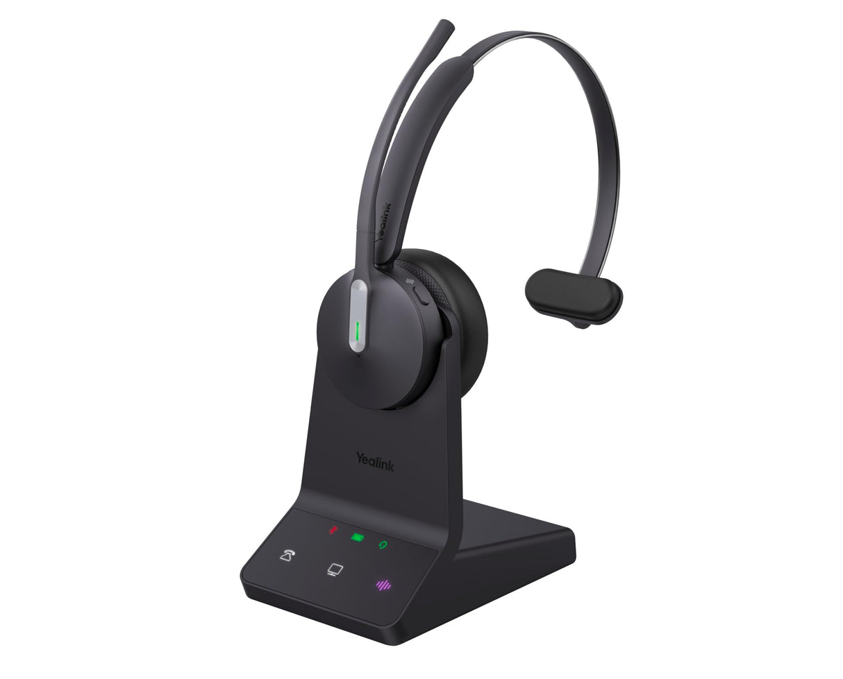 Yealink WH64 Mono UC Casque Sans Fil Arceau Bureau/Centre d'appels Micro-USB Bluetooth Noir