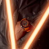 Lotus Reloj Hombre 18944/3 Vortex Caja de Acero Inoxidable 316l Plateado Correa de Caucho Naranja