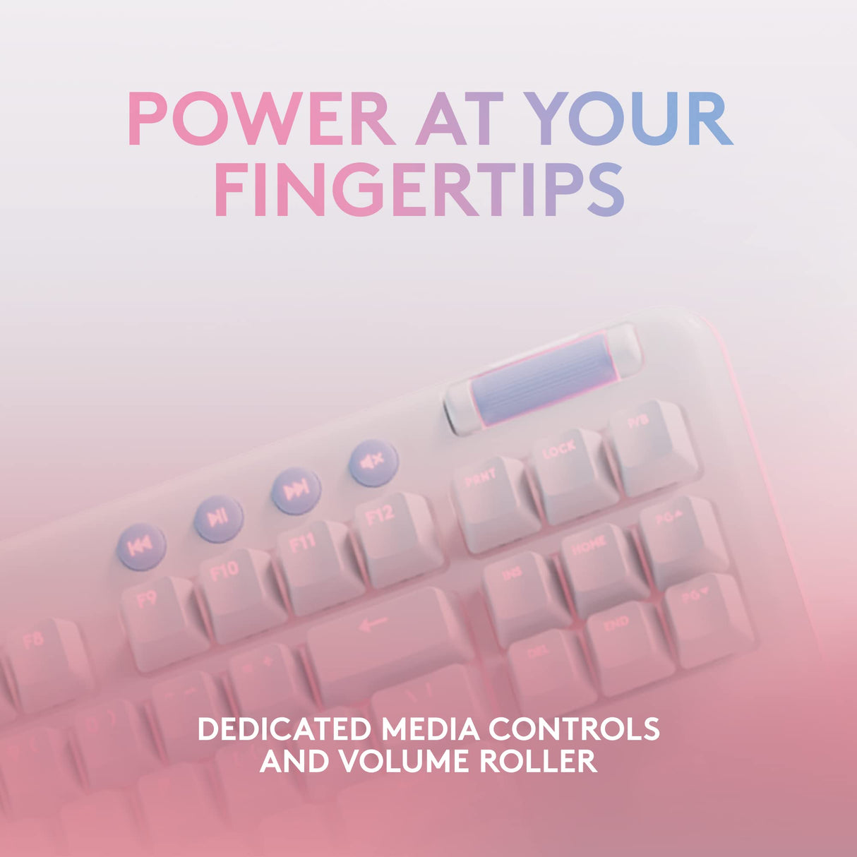 Logitech G715 Teclado Para Gaming Inalámbrico con Iluminación LIGHTSYNC RGB, LIGHTSPEED, Interruptores Linear (GX Rojo) y Reposamanos Para Teclado, Compatible con PC y Mac, Blanco
