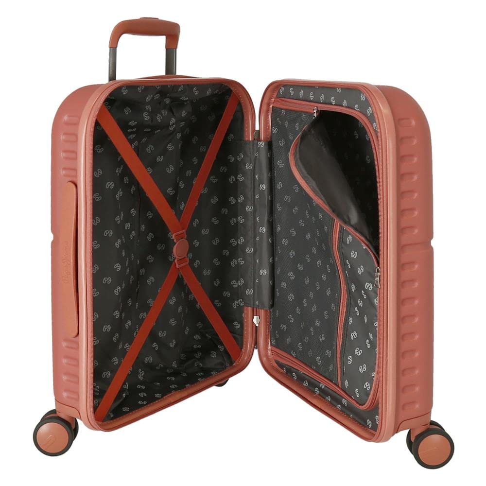 Pepe Jeans Jane Maleta de cabina Rojo 40x55x20 cms Rígida ABS Cierre TSA integrado 37L 3,22 kgs 4 Ruedas dobles Equipaje de Mano