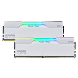 KLEVV CRAS V DDR5 RGB 48GB (2X 24GB) 8000MT/s CL38 Memoria RAM Gaming Kit XMP 3.0 Alto Rendimiento Overclocking 38-48-48-128– Juega más rápido con un CL38 ultrabajo