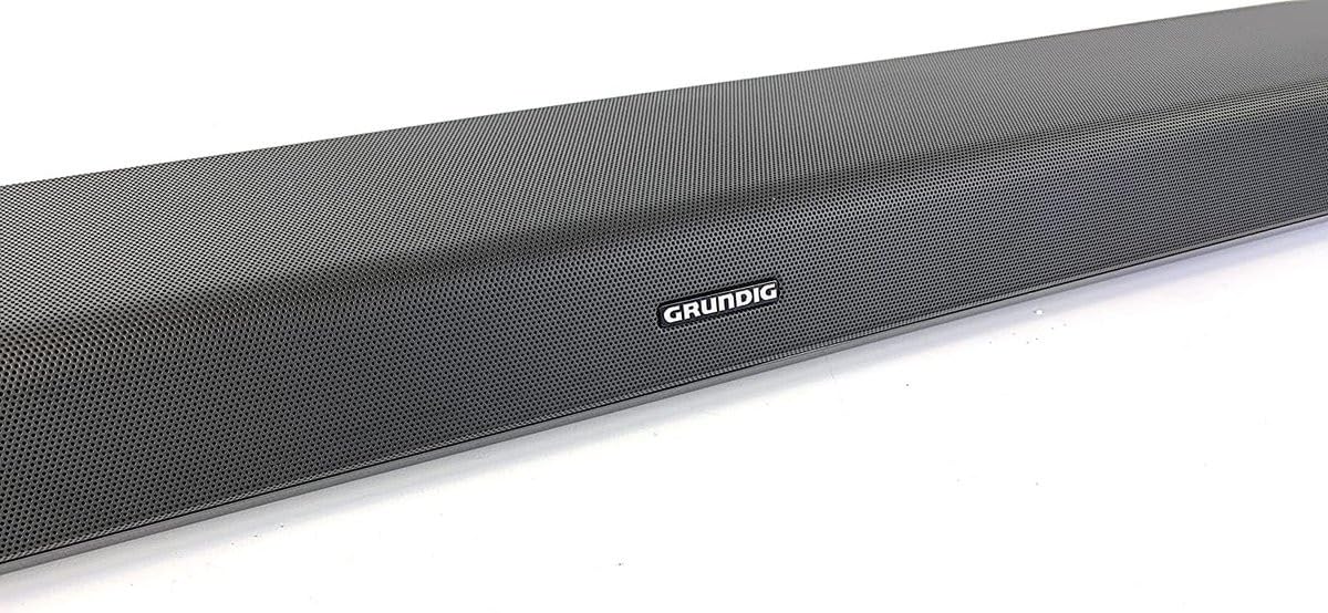Grundig DSB 970 - Barra de Sonido Todo en uno con subwoofer Integrado, diseño Delgado, 2.1 Canales Dolby Atmos, Potencia Musical de 120 W, Bluetooth 4.2, HDMI (ARC), Entrada óptica y Auxiliar, Puerto