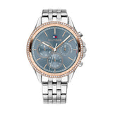 Tommy Hilfiger Reloj Analógico de Cuarzo Multifunción para Mujer con Correa de Acero Inoxidable Plateada - 1781976