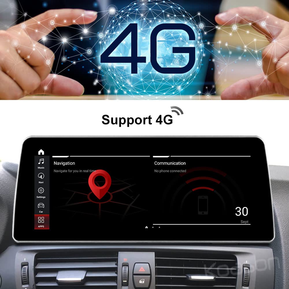 Koason 12.3inch Android12 Pantalla CarPlay GPS Reproductor Multimedia para X3 X4 F2 F26 2013-2016 Año NBT