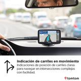 Tomtom GPS Coche GO Advanced (6", con información de tráfico y Alerta de radares, actualizaciones de mapas del Mundo por Wi-Fi, indicación de carriles en Movimiento y Soporte Reversible Integrado)