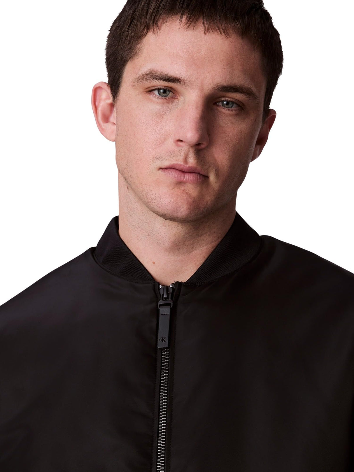 Calvin Klein Cazadora bomber Hombre Jeans Hero con cremallera, Negro (Black), M