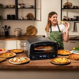 Cecotec Horno para Pizza Multifuncional Pizza&Co 500 Max. 2200W, 13L, Pantalla LED, Temperatura 60º-500ºC, Funciones Especiales, Doble Resistencia, Tamaño Pizzas 13", Accesorios Incluidos