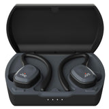 JVC Auriculares Bluetooth HA-ET45T True Wireless, Micrófono y Clip Desmontable. Máxima Adaptabilidad, Agarre y Resistencia. Batería 14h, Color Negro