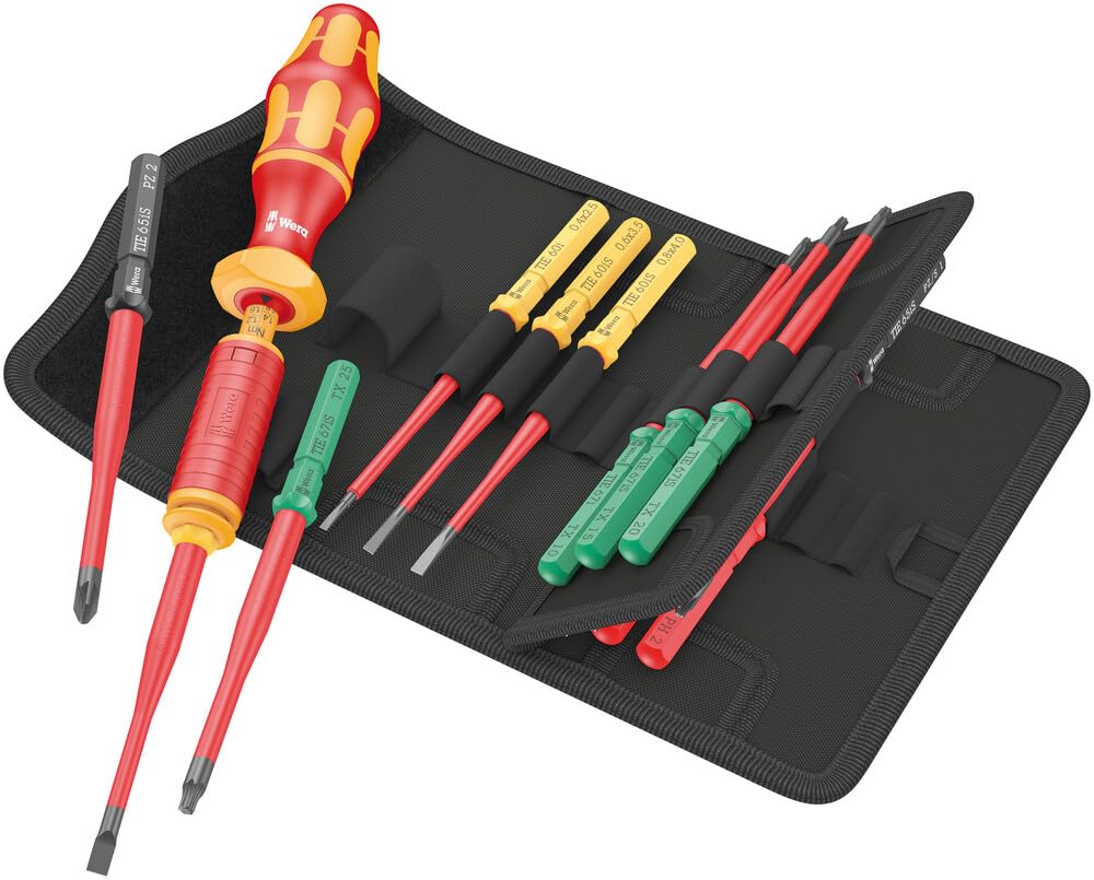 Wera 05006605001 Kraftform Kompakt VDE 15 Torque 1,2-3,0 Nm extra slim 1 Tool Finder, 15 piezas