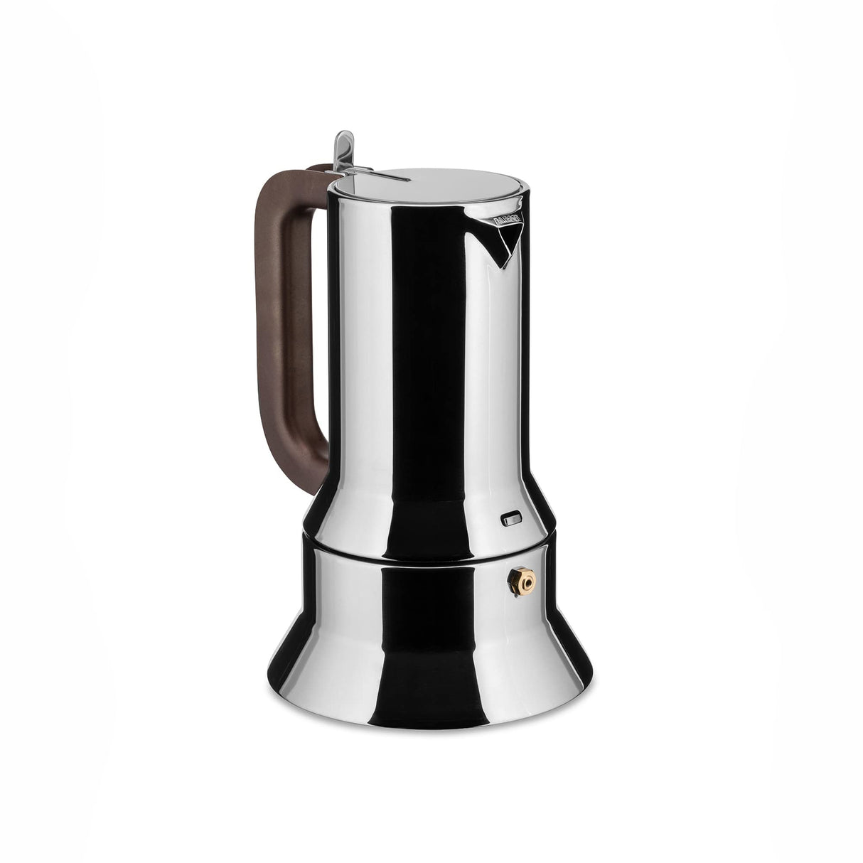 ALESSI 9090/6 - Cafetera italiana de acero inoxidable brillo 18/10 con base magnética