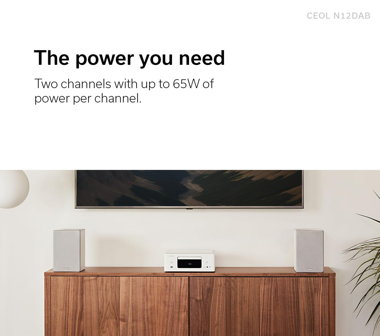Denon CEOL N12DAB - Sistema Todo en uno con Reproductor de CD, Radio Dab/FM, HDMI ARC y HEOS Integrados, Color Negro