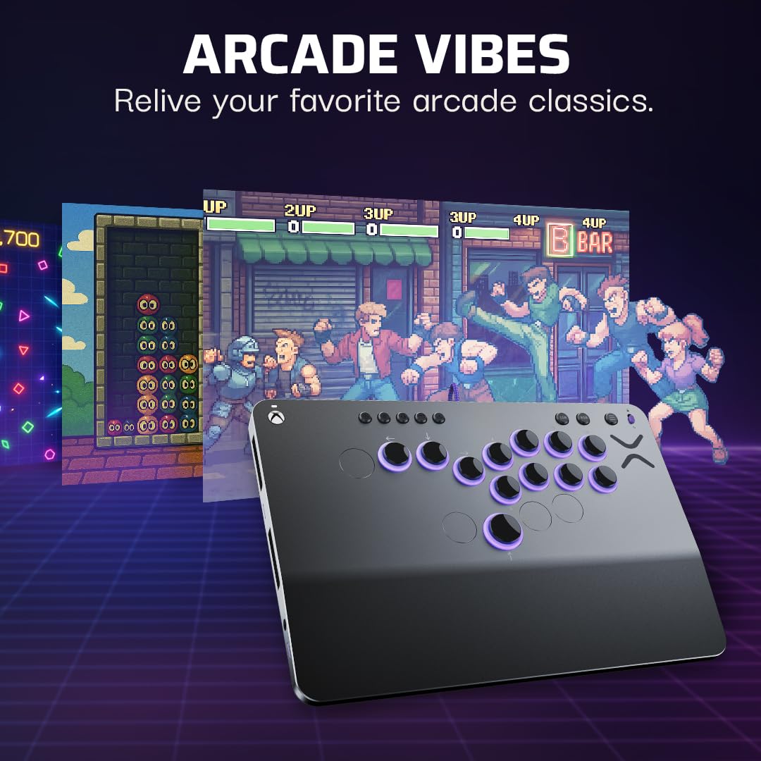 Turtle Beach Victrix Pro KO Leverless All Button Fight Stick, Officially Licensed for Xbox Series X|S, Xbox One, Windows 10/11 PC, Customizable eSports Tournament Ready Controller, Gray