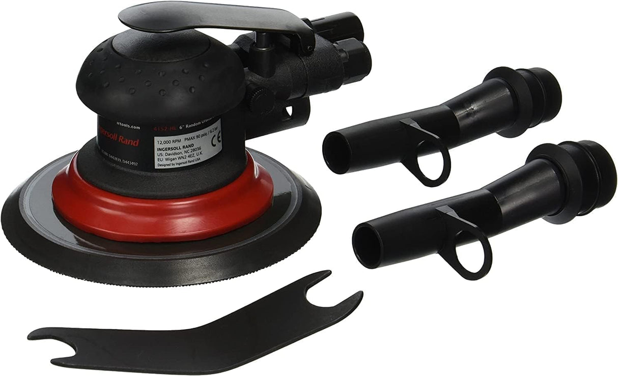 Lijadora neumática 4152-HL de Ingersoll Rand, orbital 150mm potente, liviana y preparada para aspiración con 12000 RPM, órbita 5/32"