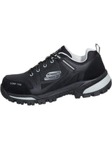 Skechers Gatlon Strigax, Botas de construcción Hombre, Black Gray Leather/Synthetic/Textile, 43 EU
