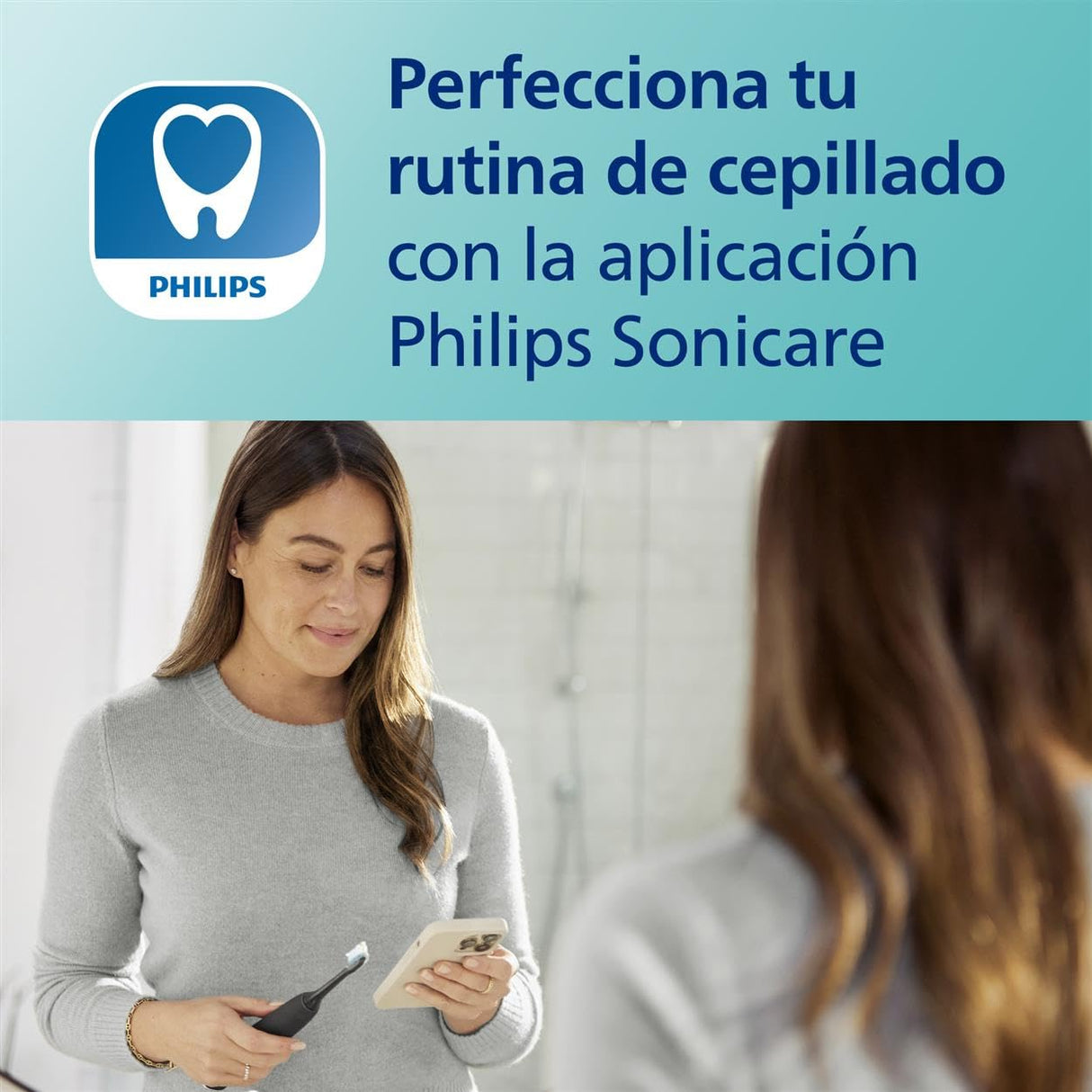 Cepillo de dientes eléctrico sónico Philips Sonicare con aplicación