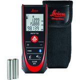 Leica DISTO D2: Medidor láser de distancia multifuncional con Bluetooth (se conecta a aplicaciones) para mediciones de distancia, área y volumen (uso en interiores y detección automática de extremo)