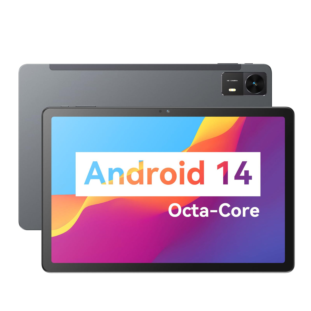 BWJBSW Tablet Android 10.95 Pulgadas HD, 4 GB de RAM, 128 GB, con Altavoces estéreo Quad 8000 mAh, Negro, Wi-Fi, Bluetooth, Type-C