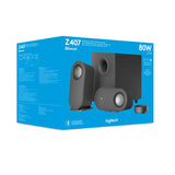 Logitech Z407 Bluetooth Altavoces para ordenador con subwoofer y control inalámbrico, Sonido inmersivo, Audio premium con varias entradas, Altavoces USB - Negro