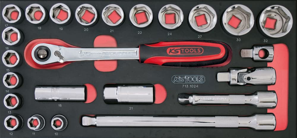 KS Tools 714.0158 Composición de 158 herramientas 3 cajones para carro