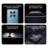 XIAOMI Redmi Note 14 Pro - Smartphone de 8+256GB, Pantalla de 6.67" AMOLED FHD+ 120Hz, MediaTek Helio G100-Ultra, cámara de 200MP, TurboCharge 45W, 5500 mAh, Cargador no Incluido, Negro (Versión ES)