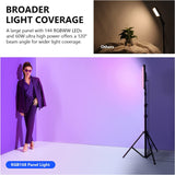 NEEWER RGB168 18,3" Luz de Video RGB con Soportes 2Pack, con Control de App 360° Todo Color 60W Regulable 2500K-8500K CRI97+ 17 Efectos Panel LED Iluminación para Estudio/Juegos/Youtube/Fotografía