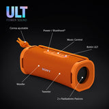 Sony ULT Field 1 Altavoz inalámbrico Bluetooth portátil con ULT Power Sound, Ultimate Deep Bass, IP67, Resistente a los Golpes, 12H de batería, Llamadas nítidas, Naranja