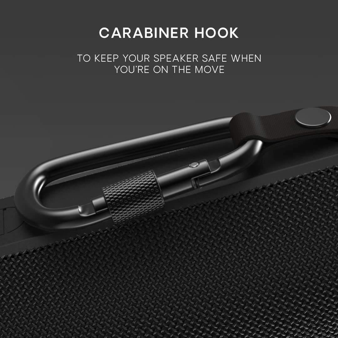 Urbanista Nashville Altavoz Bluetooth Inalámbrico, Altavoz Portátil Resistente al Agua Clasificación IPX7, Tiempo de Reproducción de 18H, Controles de Botón, Emparejamiento Dual Bluetooth 5.2, Negro