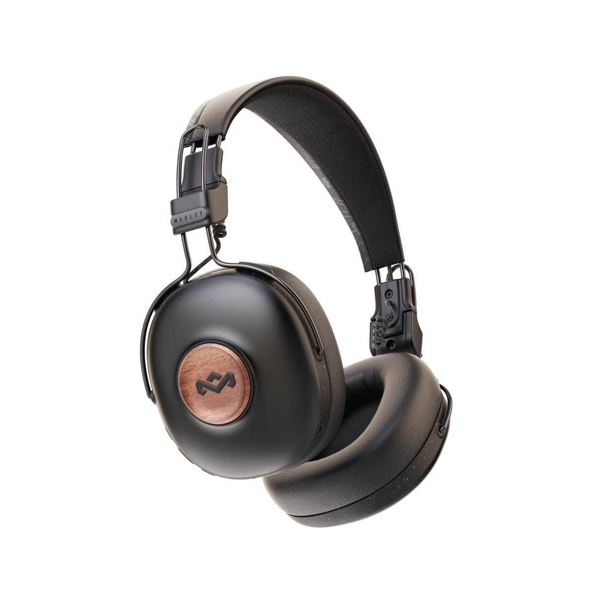 Marley House of Positive Vibration Frequency Auriculares Inalámbricos Over Ear - Auriculares Bluetooth, 34 Horas de Reproducción, Micrófono, Aislamiento de Ruido, Materiales Sostenibles, Negro
