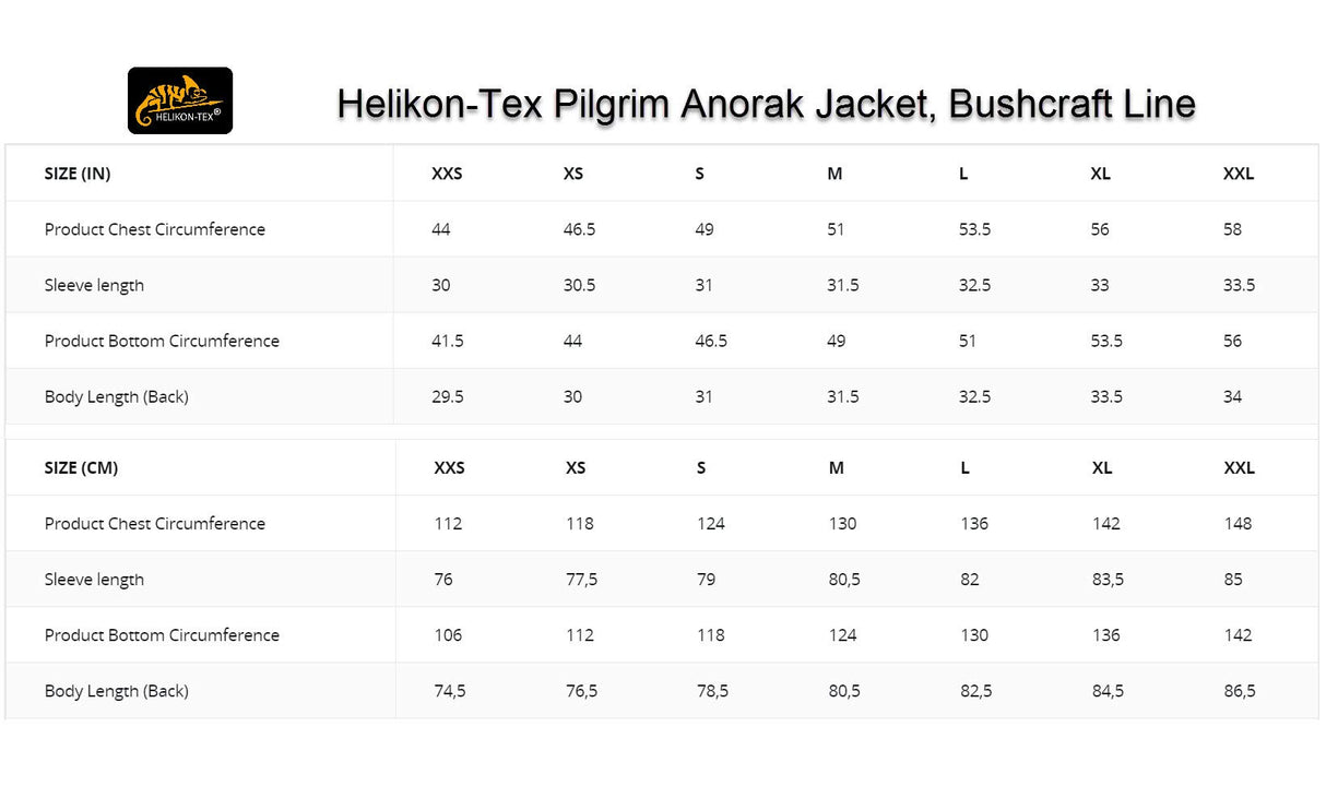 Helikon-Tex Bushcraft PILGRIM Anorak - Chaqueta para exteriores, color negro, Taiga verde-09, M