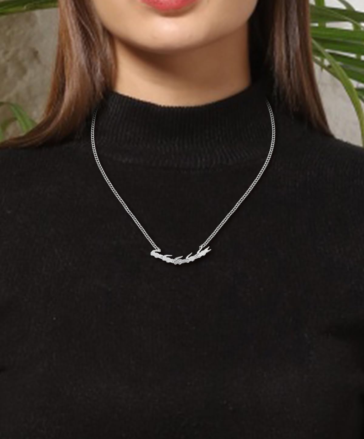 Lacoste Collar para Mujer Colección CROCODILE en Acero Inoxidable con Charms en Forma de Cocodrilo - 2040512