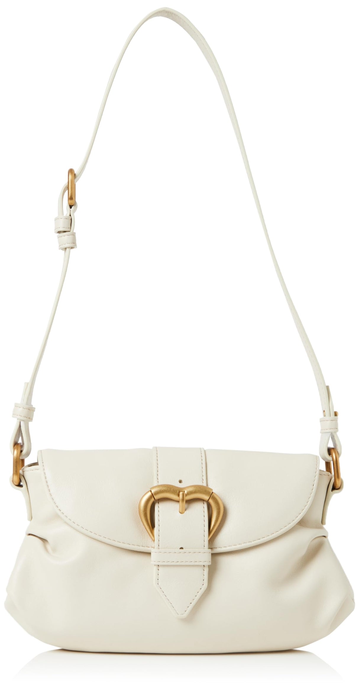 Pinko Jolene Shoulder-Mini Becerro de Cristal, Bolsa para Mujer, Z14m_White Seda Chocolate Gold, Talla única