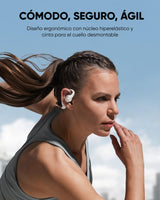 Soundcore by Anker AeroFit Pro Auriculares Bluetooth Inalámbricos de Conducción de Aire, Muy Cómodos, Ergonómicos, Ajuste Seguro, Sonido Rico con LDAC, Bluetooth 5.3, IPX5, 46H, Control con App