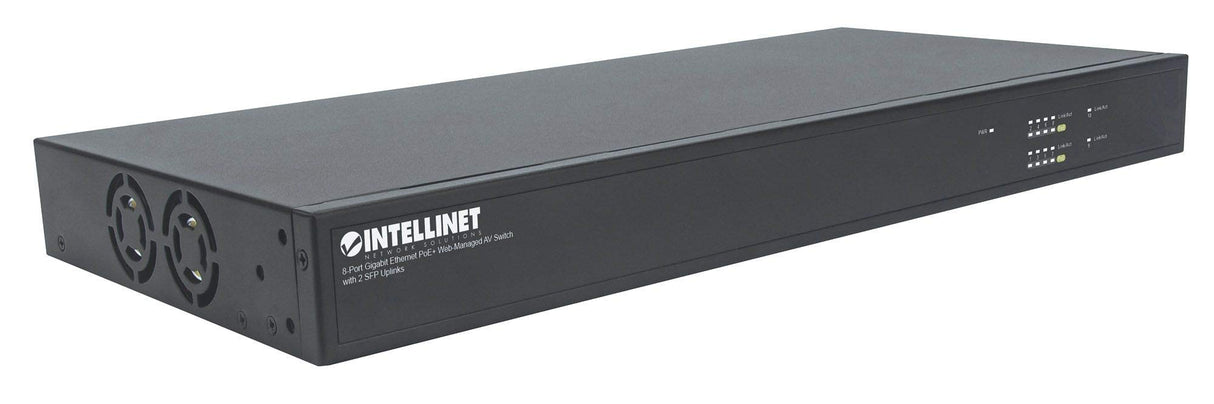 INTELLINET Switch 8 Port Managed AV PoE 2XSFP UPLINK