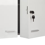 Relaxdays Armario Botiquín de Acero con Cerradura, 11 Compartimentos, 53x53x21,5cm, 2 Puertas, Primeros Auxilios, Blanco, 53 x 53 x 21.5 cm
