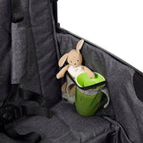 Radio Flyer Voya Stroller Wagon, Cochecito Doble, 2 Asientos Altos Cara a Cara, toldo Ajustable con protección UV, Bandeja para Aperitivos, Gris
