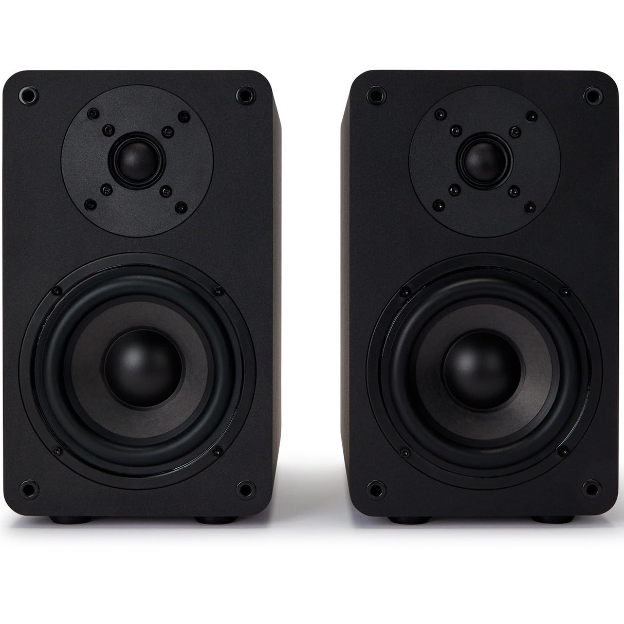Aiwa SP-A100 Altavoces de estantería pasivos, Par de Altavoces de estantería,Hi-Fi Altavoz de 2 vías, 150W de Potencia, Woofer de 5.25", Bookself Speakers, con Sistema Reflex de Graves. Color: Negro