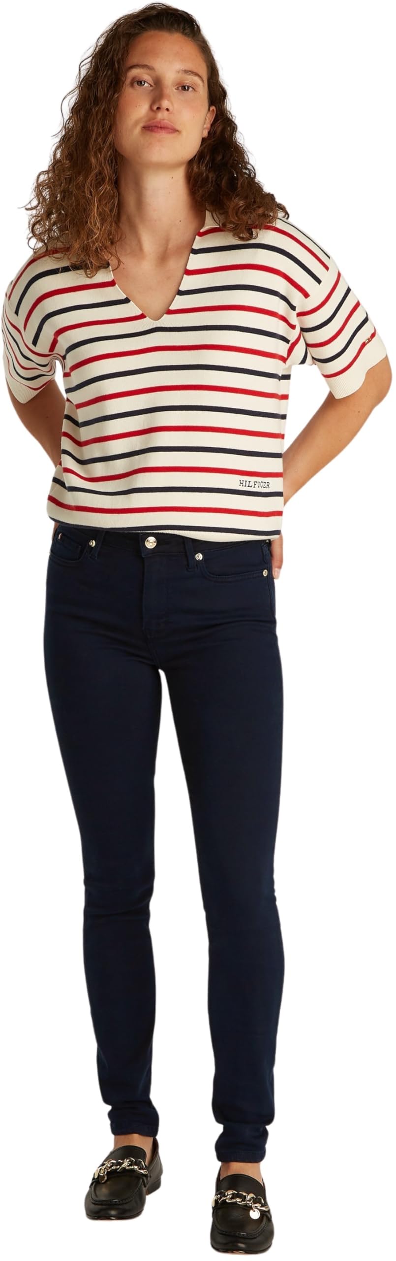 Tommy Hilfiger Vaqueros Mujer como Skinny Talle Medio, Azul (Dark Night Navy), 30W/28L