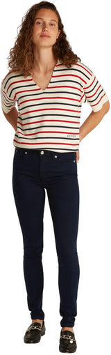 Tommy Hilfiger Vaqueros Mujer como Skinny Talle Medio, Azul (Dark Night Navy), 30W/28L